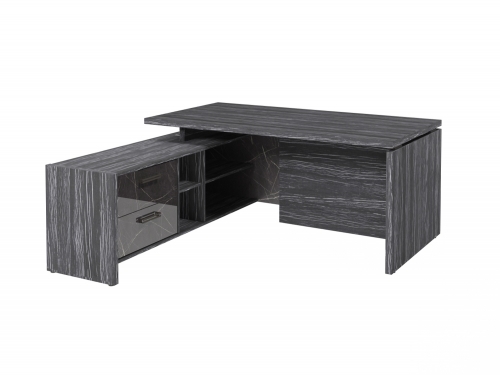 Стол с опорной тумбой FB-117L.GG Древесина Графит/Камень Пьетра Гриджиа черный Стол с опорной тумбой FB-117L.GG Древесина Графит/Камень Пьетра Гриджиа черный