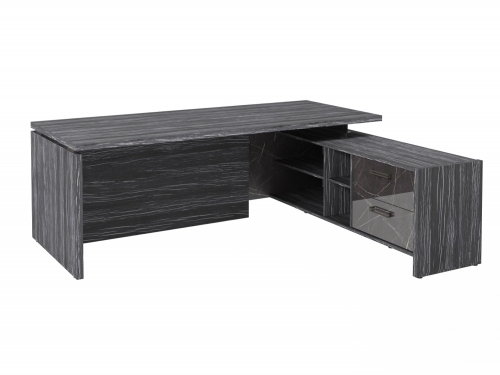 Стол с опорной тумбой FB-121R.GG Древесина Графит/Камень Пьетра Гриджиа черный Стол с опорной тумбой FB-121R.GG Древесина Графит/Камень Пьетра Гриджиа черный