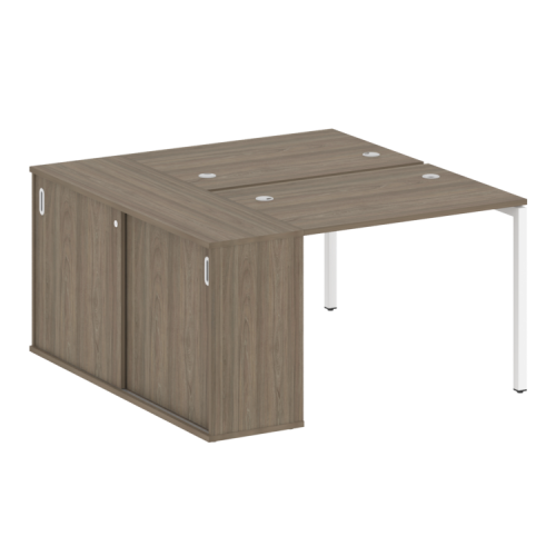 Бенч-система с шкафом-купе на П-обр. м/к Metal System Quattro 40БП.РС-СШК-1.1 фото 2