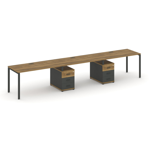 Бенч-система на 3 места с 2 опорными тумбами Concept CN.ORS-334