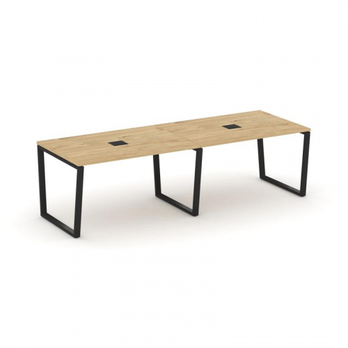 Style Project Стол переговорный SN-6T2.SPRG-013 Акация Лорка/Металл Антрацит/Заглушка Металл Антраци