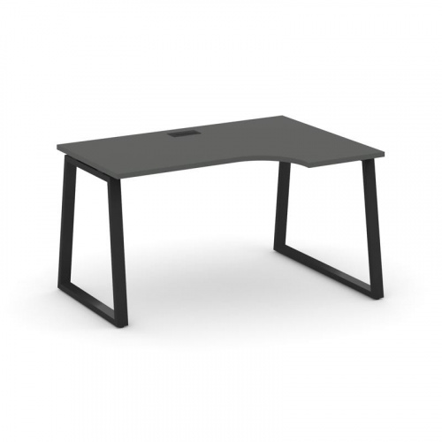 Style Project Стол рабочий эргоном. SN-6T1.SPA-022(R) Акация Лорка/Металл Антрацит/Заглушка Пластик фото 6