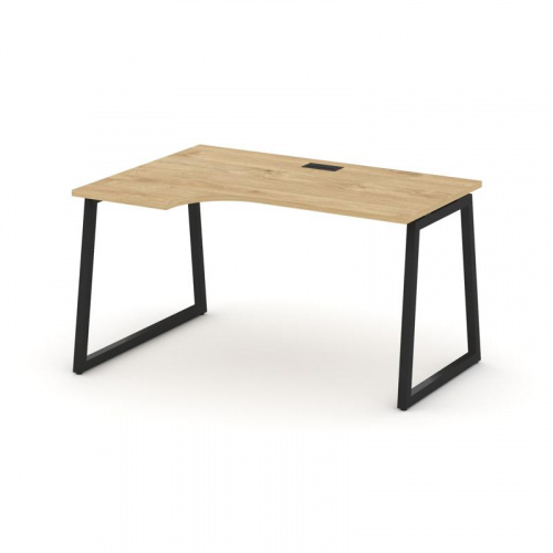 Style Project Стол рабочий эргоном. SN-4T1.SPA-012(L) Акация Лорка/Металл Антрацит/Заглушка Пластик