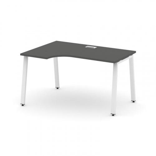 Style Project Стол рабочий эргоном. SN-6A.SPA-001(L) Антрацит/Металл Белый 1380*600/980*750 фото 28