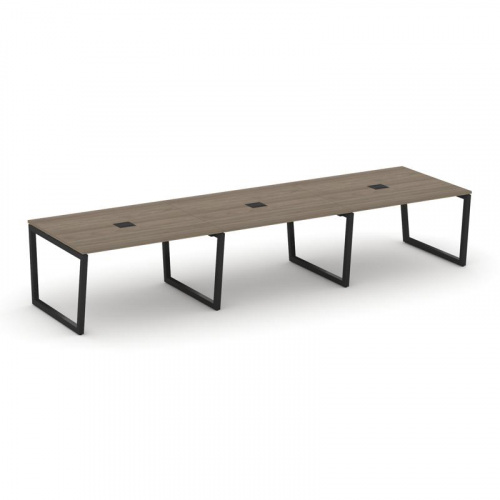 Style Project Стол переговорный SN-5T2.SPRG-052 Акация Лорка/Металл Антрацит/Заглушка Металл Антраци фото 6