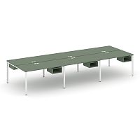 Бенч-система на 6 мест с подвесными тумбами Concept CN.DRS-144