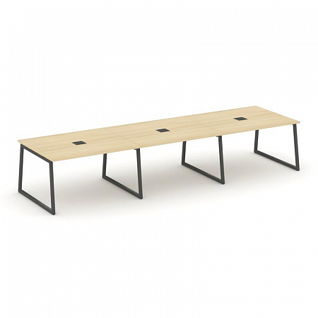 Style Project Стол переговорный SN-4T1.SPRG-053 Акация Лорка/Металл Антрацит/Заглушка Металл Антраци