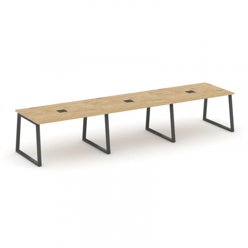 Style Project Стол переговорный SN-6T1.SPRG-022 Акация Лорка/Металл Антрацит/Заглушка Металл Антраци фото 8