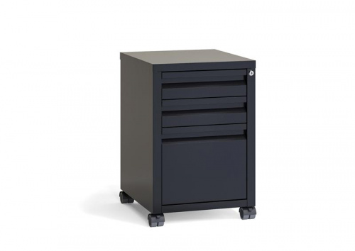 Riva Metal Тумба мобильная металлическая (центральный замок) RM.TM-21.1 Металл Мокко 440*494*658 фото 4