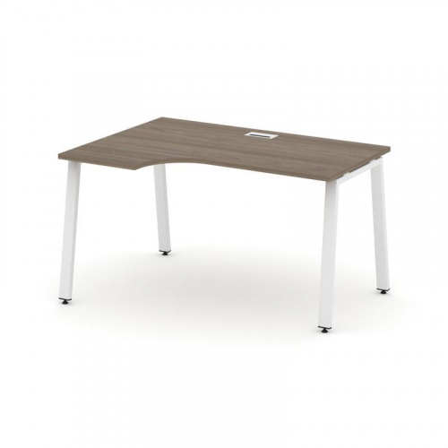 Style Project Стол рабочий эргоном. SN-6A.SPA-001(L) Антрацит/Металл Белый 1380*600/980*750 фото 23