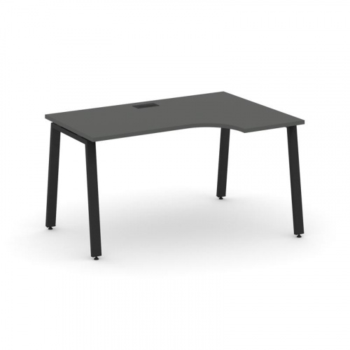 Style Project Стол рабочий эргоном. SN-6A.SPA-001(R) Вяз Благородный/Металл Антрацит 1380*600/980*75 фото 11