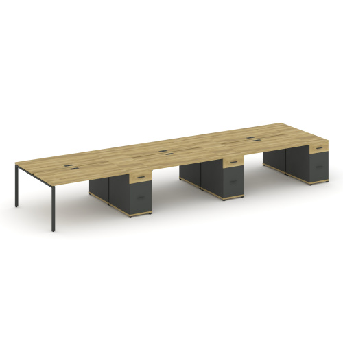 Бенч-система на 6 мест с 3 опорными тумбами Concept CN.DRS-463 фото 4