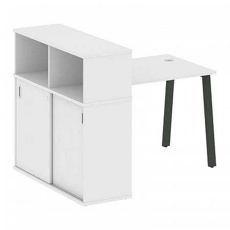 Стол письменный с шкафом-купе на А-обр. м/к Metal System БА.РС-СШК-3.1