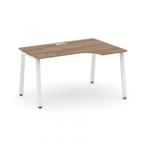 Style Project Стол рабочий эргоном. SN-6A.SPA-001(R) Вяз Благородный/Металл Антрацит 1380*600/980*75 фото 22