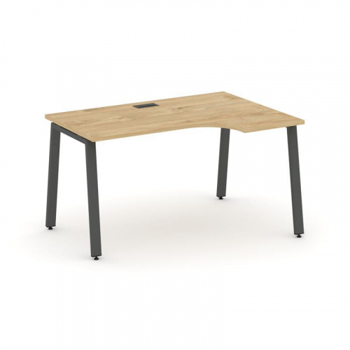 Style Project Стол рабочий эргоном. SN-6A.SPA-001(R) Вяз Благородный/Металл Антрацит 1380*600/980*75 фото 16