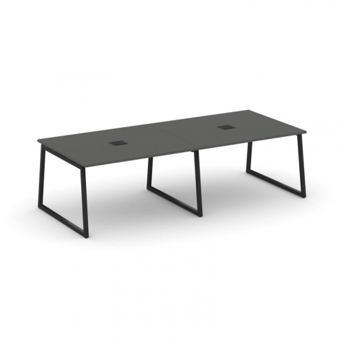 Style Project Стол переговорный SN-4T1.SPRG-044 Акация Лорка/Металл Антрацит/Заглушка Металл Антраци фото 4