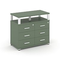 Тумба приставная с 6 ящиками Concept CN.TSP-009 W