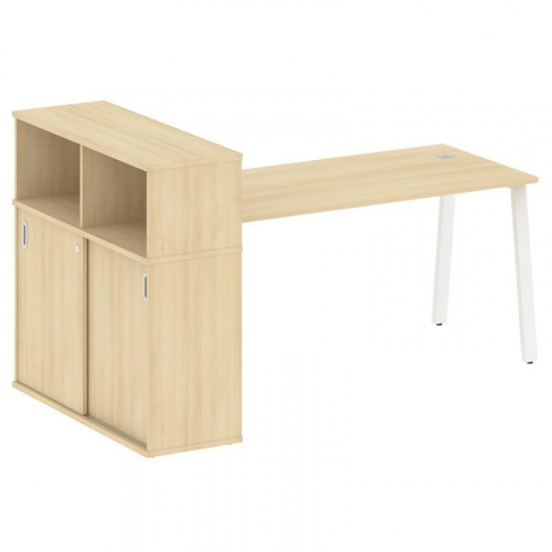 Стол письменный с шкафом-купе на А-обр. м/к Metal System БА.РС-СШК-3.4 фото 2