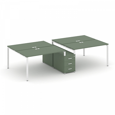 Бенч-система на 4 места с опорной тумбой Concept CN.DRS-311