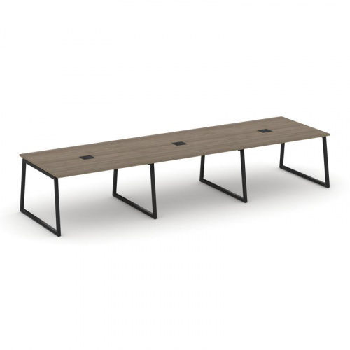 Style Project Стол переговорный SN-4T1.SPRG-054 Акация Лорка/Металл Антрацит/Заглушка Металл Антраци фото 9