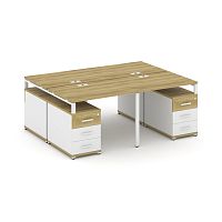 Бенч-система на 4 места с 2 опорными тумбами Concept CN.DRS-325