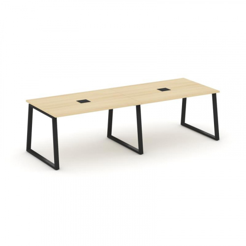 Style Project Стол переговорный SN-6T1.SPRG-014 Акация Лорка/Металл Антрацит/Заглушка Металл Антраци фото 5