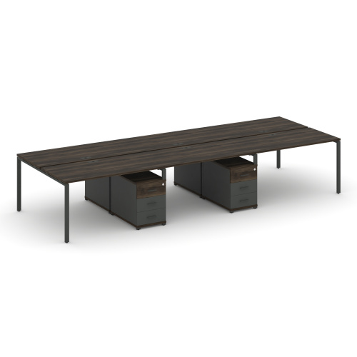 Бенч-система на 6 мест с 2 опорными тумбами Concept CN.DRS-344 фото 3