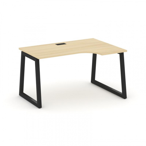 Style Project Стол рабочий эргоном. SN-5T1.SPA-022(R) Акация Лорка/Металл Антрацит/Заглушка Пластик фото 4