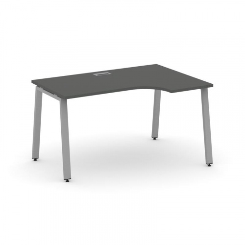 Style Project Стол рабочий эргоном. SN-6A.SPA-001(R) Вяз Благородный/Металл Антрацит 1380*600/980*75