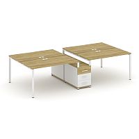 Бенч-система на 4 места с опорной тумбой Concept CN.DRS-311