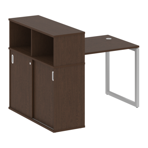 Стол офисный с шкафом-купе на О-обр. м/к Metal System Quattro 40БО.РС-СШК-3.1 фото 6