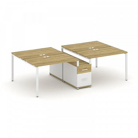 Бенч-система на 4 места с опорной тумбой Concept CN.DRS-314