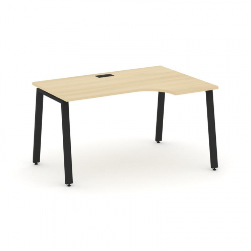 Style Project Стол рабочий эргоном. SN-6A.SPA-001(R) Вяз Благородный/Металл Антрацит 1380*600/980*75 фото 5