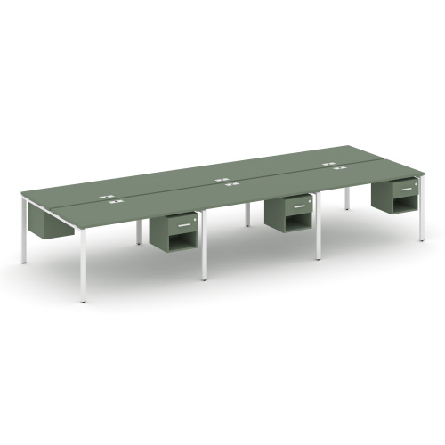 Бенч-система на 6 мест с подвесными тумбами Concept CN.DRS-158