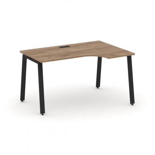 Style Project Стол рабочий эргоном. SN-6A.SPA-001(R) Вяз Благородный/Металл Антрацит 1380*600/980*75 фото 6