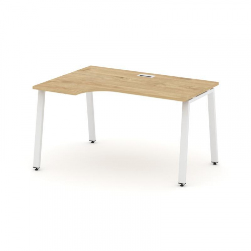 Style Project Стол рабочий эргоном. SN-6A.SPA-001(L) Антрацит/Металл Белый 1380*600/980*750 фото 18