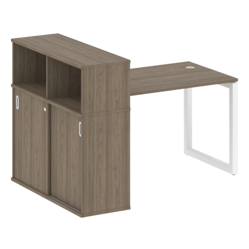 Стол офисный с шкафом-купе на О-обр. м/к Metal System Quattro 50БО.РС-СШК-3.2 фото 3 Стол офисный с шкафом-купе на О-обр. м/к Metal System Quattro 50БО.РС-СШК-3.2 фото 3