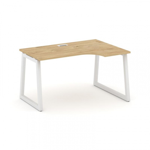 Style Project Стол рабочий эргоном. SN-5T1.SPA-022(R) Акация Лорка/Металл Антрацит/Заглушка Пластик фото 3