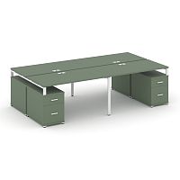 Бенч-система на 4 места с 2 опорными тумбами Concept CN.DRS-329