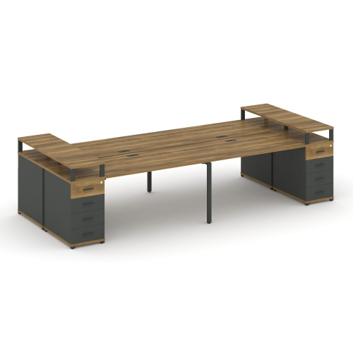 Бенч-система на 4 места с 2 опорными тумбами Concept CN.DRS-444