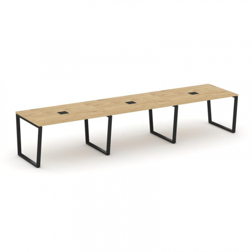 Style Project Стол переговорный SN-6T2.SPRG-023 Акация Лорка/Металл Антрацит/Заглушка Металл Антраци