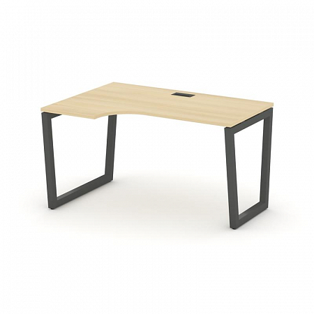 Style Project Стол рабочий эргоном. SN-5T2.SPA-021(L) Акация Лорка/Металл Антрацит/Заглушка Пластик