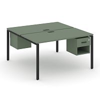 Бенч-система на 2 места с подвесными тумбами Concept CN.DRS-119