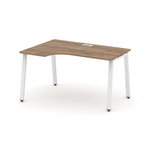 Style Project Стол рабочий эргоном. SN-6A.SPA-001(L) Антрацит/Металл Белый 1380*600/980*750 фото 21