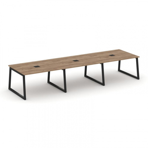 Style Project Стол переговорный SN-5T1.SPRG-053 Акация Лорка/Металл Антрацит/Заглушка Металл Антраци фото 7