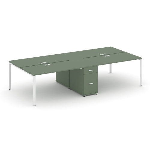 Бенч-система на 4 места с 1 опорной тумбой Concept CN.DRS-422