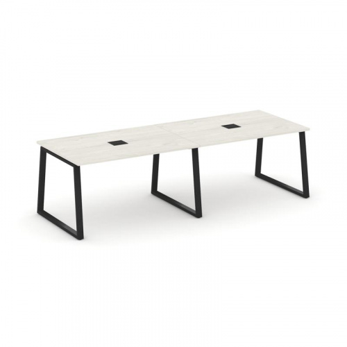 Style Project Стол переговорный SN-6T1.SPRG-014 Акация Лорка/Металл Антрацит/Заглушка Металл Антраци фото 6