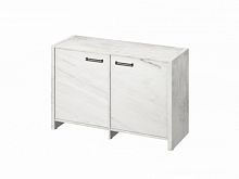 Тумба двухсекционная FB-12-02.G Хромикс белый/Мрамор Леванто белый