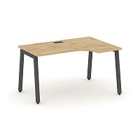 Style Project Стол рабочий эргоном. SN-5A.SPA-011(R) Тиквуд Светлый/Металл Антрацит 1380*700/980*750