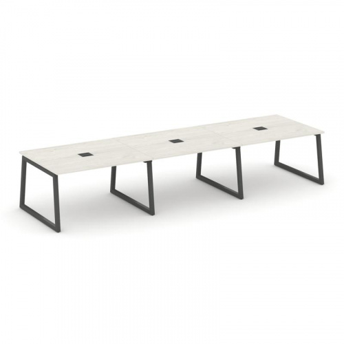 Style Project Стол переговорный SN-5T1.SPRG-053 Акация Лорка/Металл Антрацит/Заглушка Металл Антраци фото 24